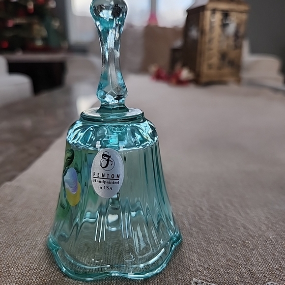 Fenton Hand Painted Glass Bells, Lot Of 2, 4 1/2" Tall - Picture 3 of 10